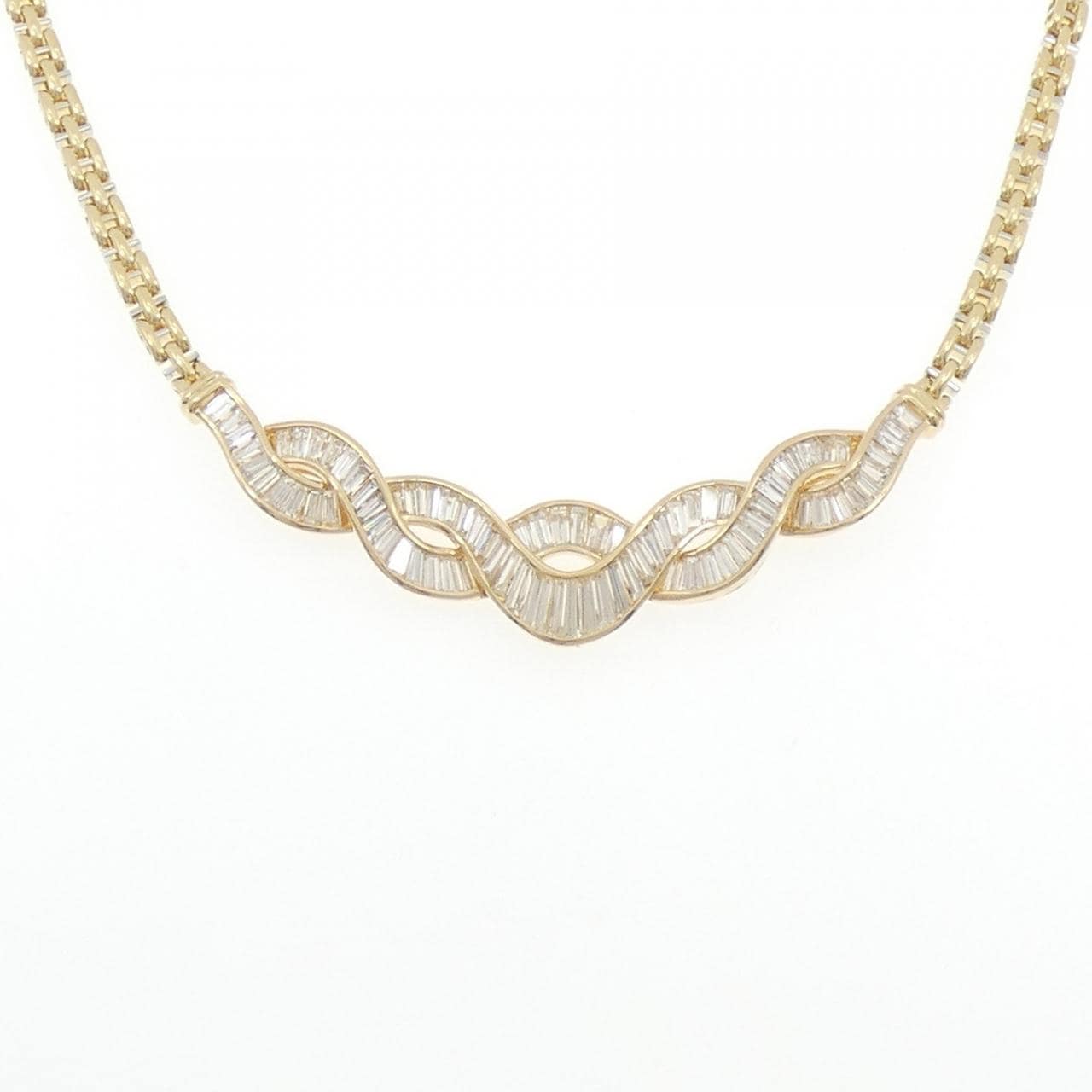 750YG/750WG ダイヤモンド ネックレス 7.50CT