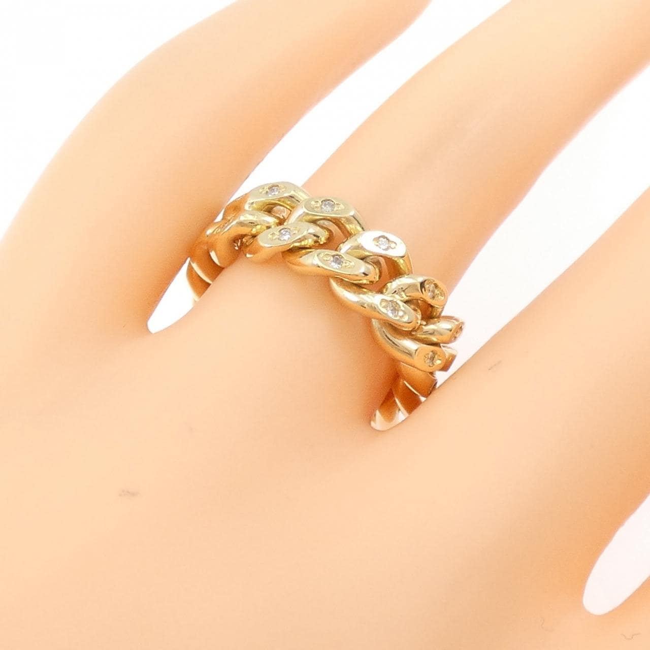 K18YG ダイヤモンド リング 0.185CT