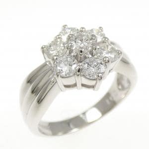 PT900 Flower Diamond Ring 1.00CT