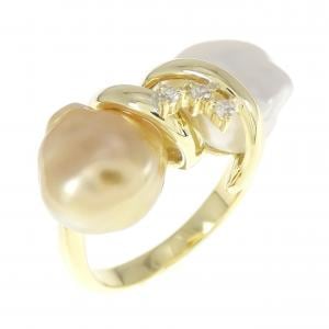 White Butterfly Pearl ring