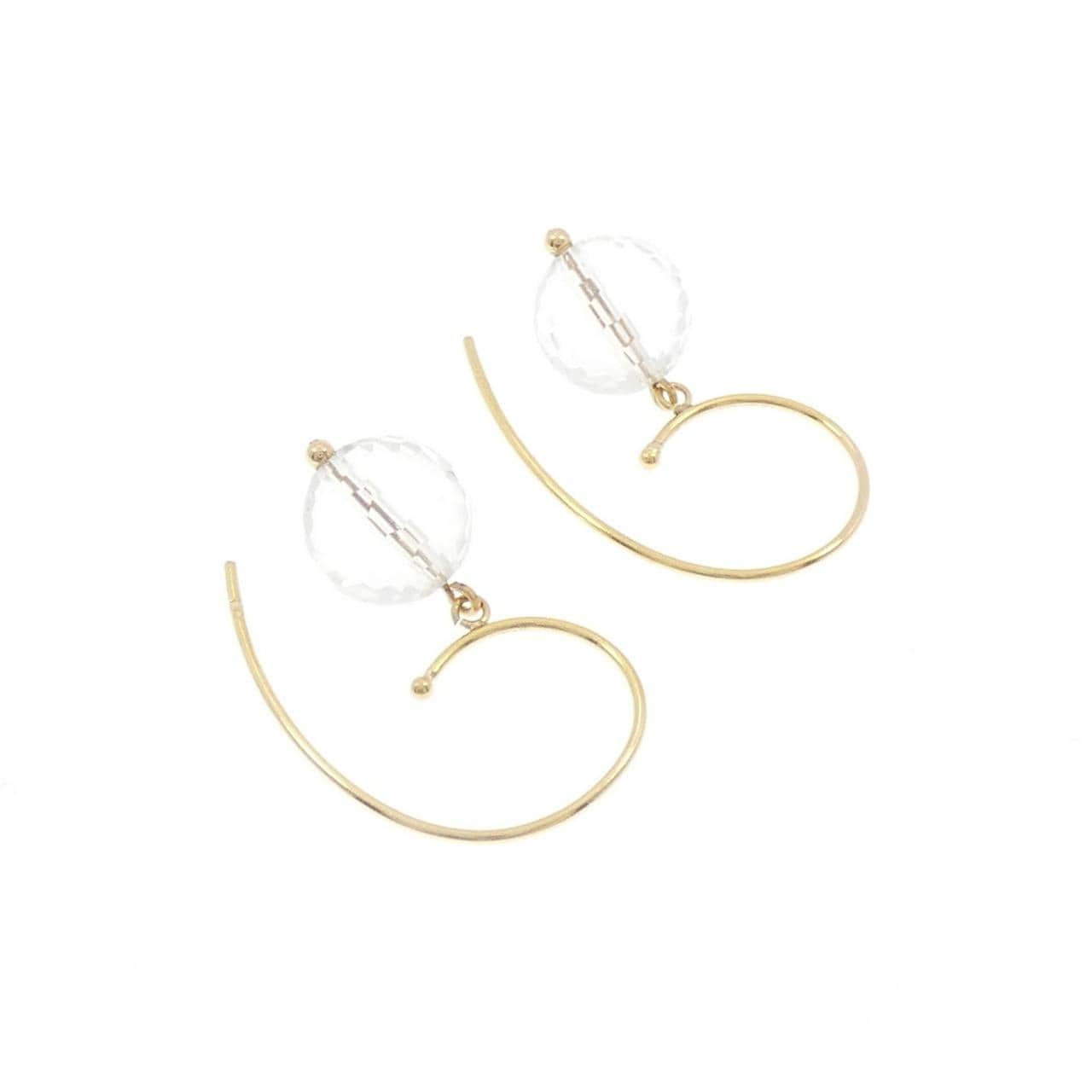 K18YG クオーツ ピアス