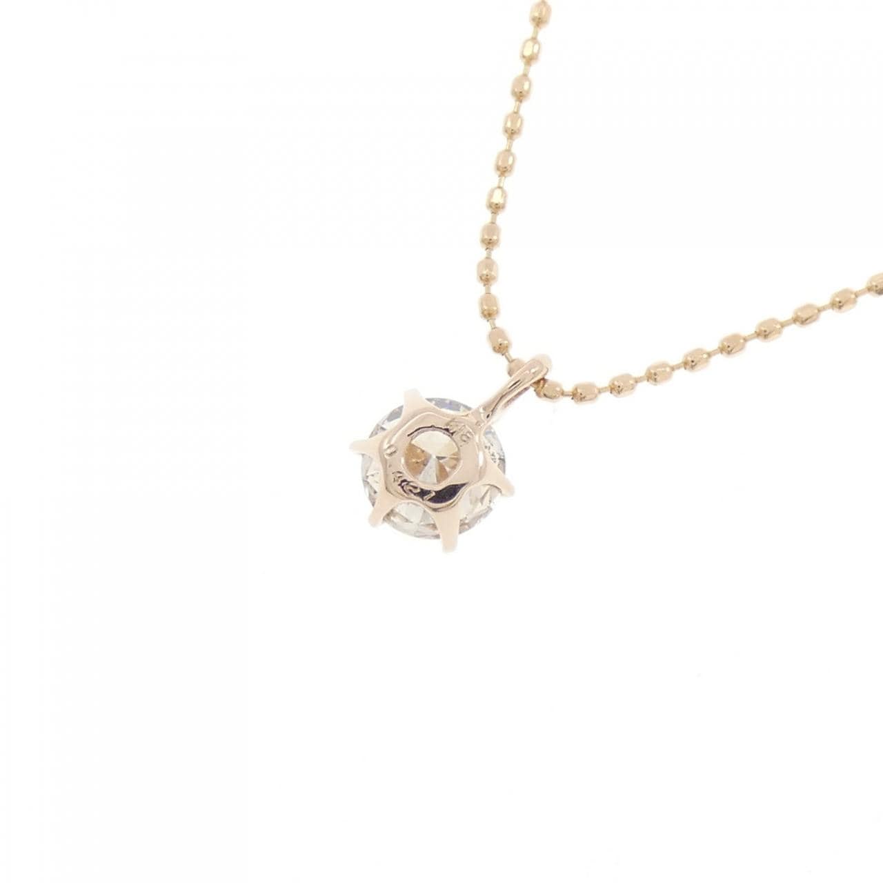 K18PG ソリティア ダイヤモンド ネックレス 0.421CT