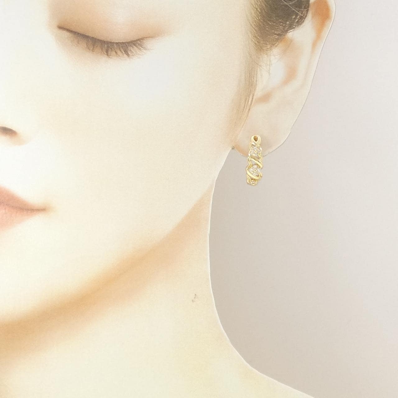K18YG ダイヤモンド ピアス 0.32CT