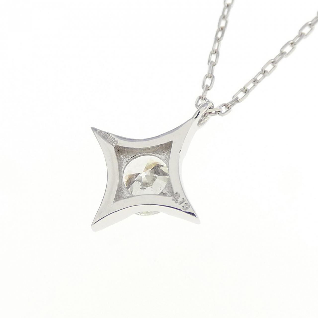 【新品】K18WG ダイヤモンド ネックレス 0.19CT