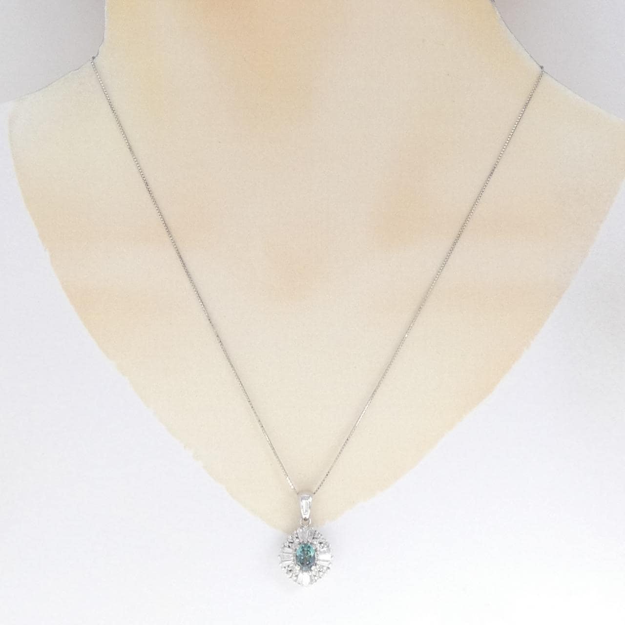 クレサンベール 合成アレキサンドライト ネックレス 1.00CT