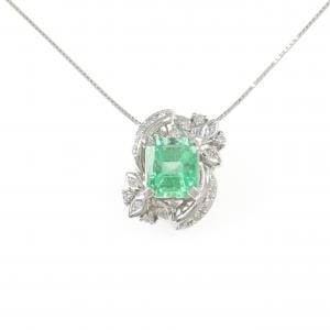 PT900/PT850 エメラルド ネックレス 2.38CT