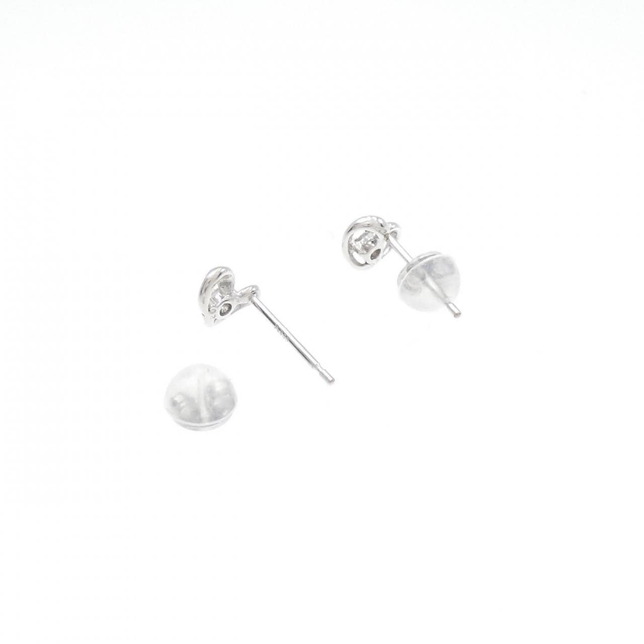 PT900 Heart Diamond Earrings 0.04CT