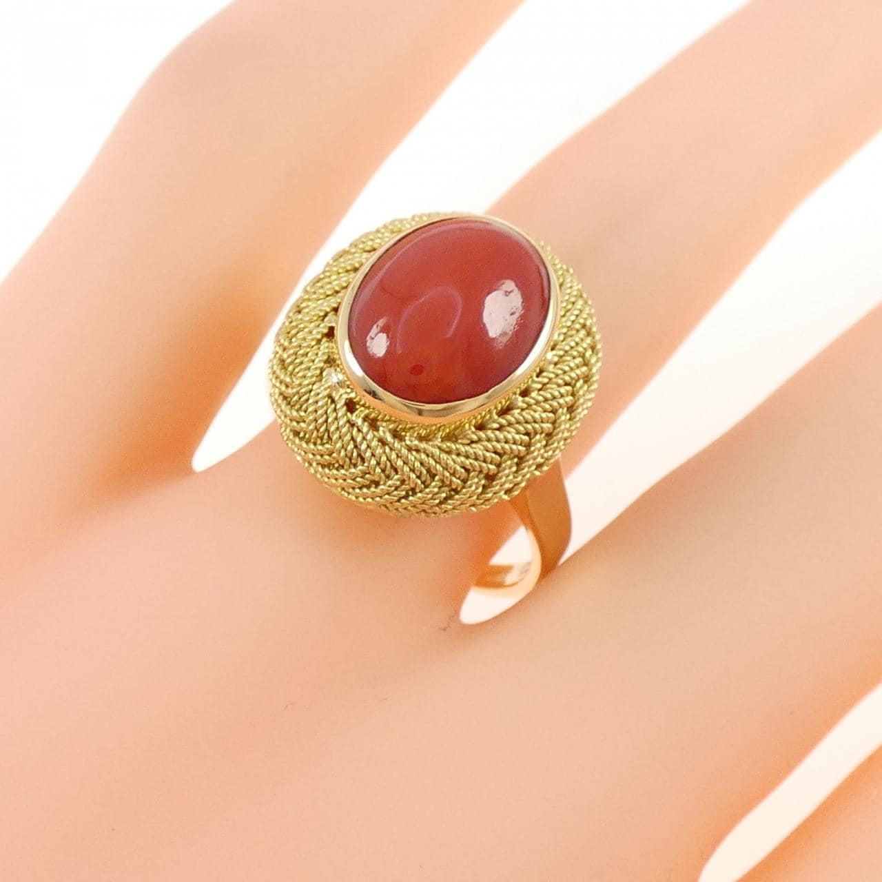 750YG サンゴ リング