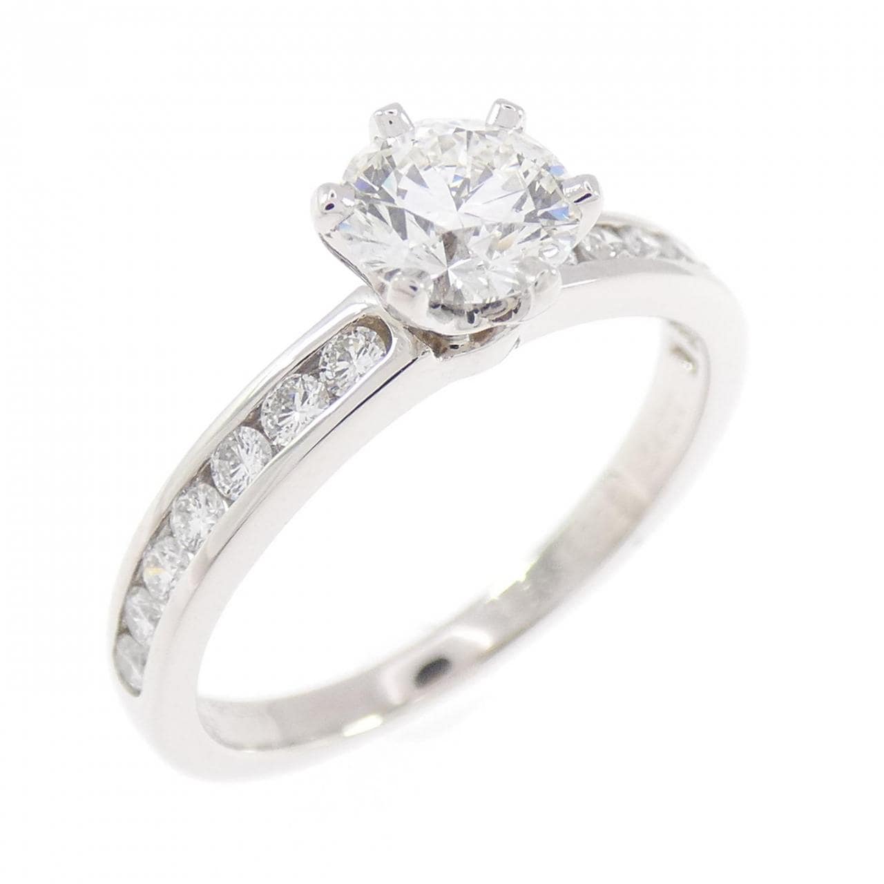 ティファニー ソリティア チャネルセッティング リング 0.54CT