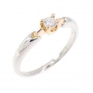 PT900/K18PG ダイヤモンド リング 0.10CT