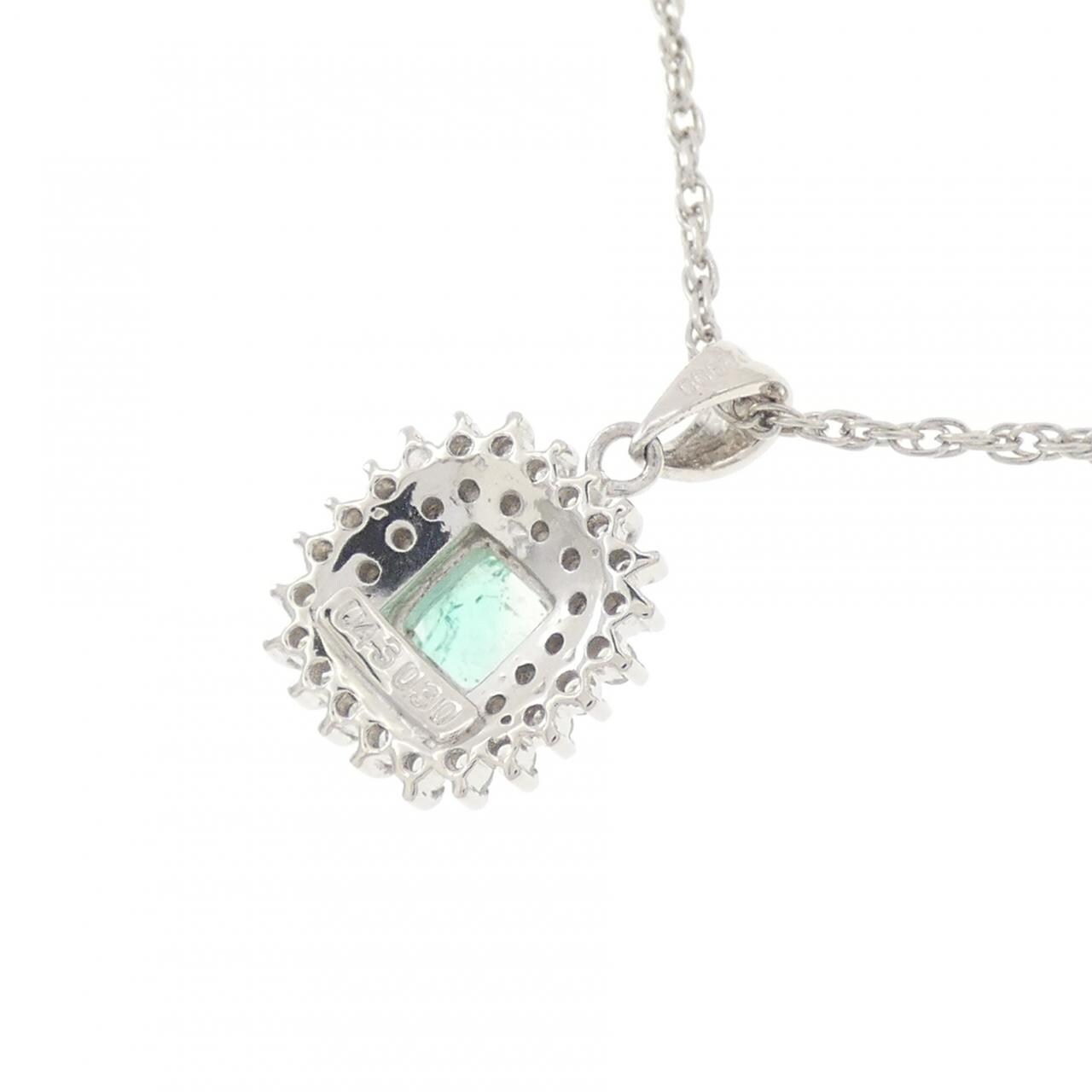 PT900/PT850 エメラルド ネックレス 0.43CT