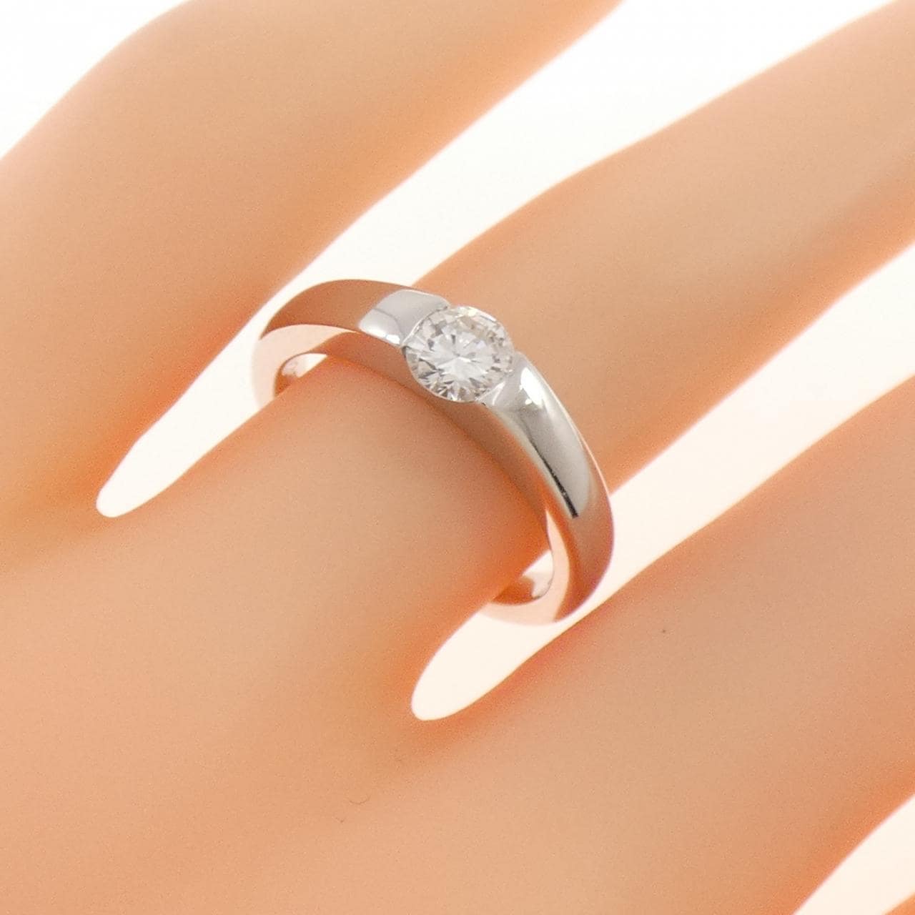 PT900 ソリティア ダイヤモンド リング 0.362CT
