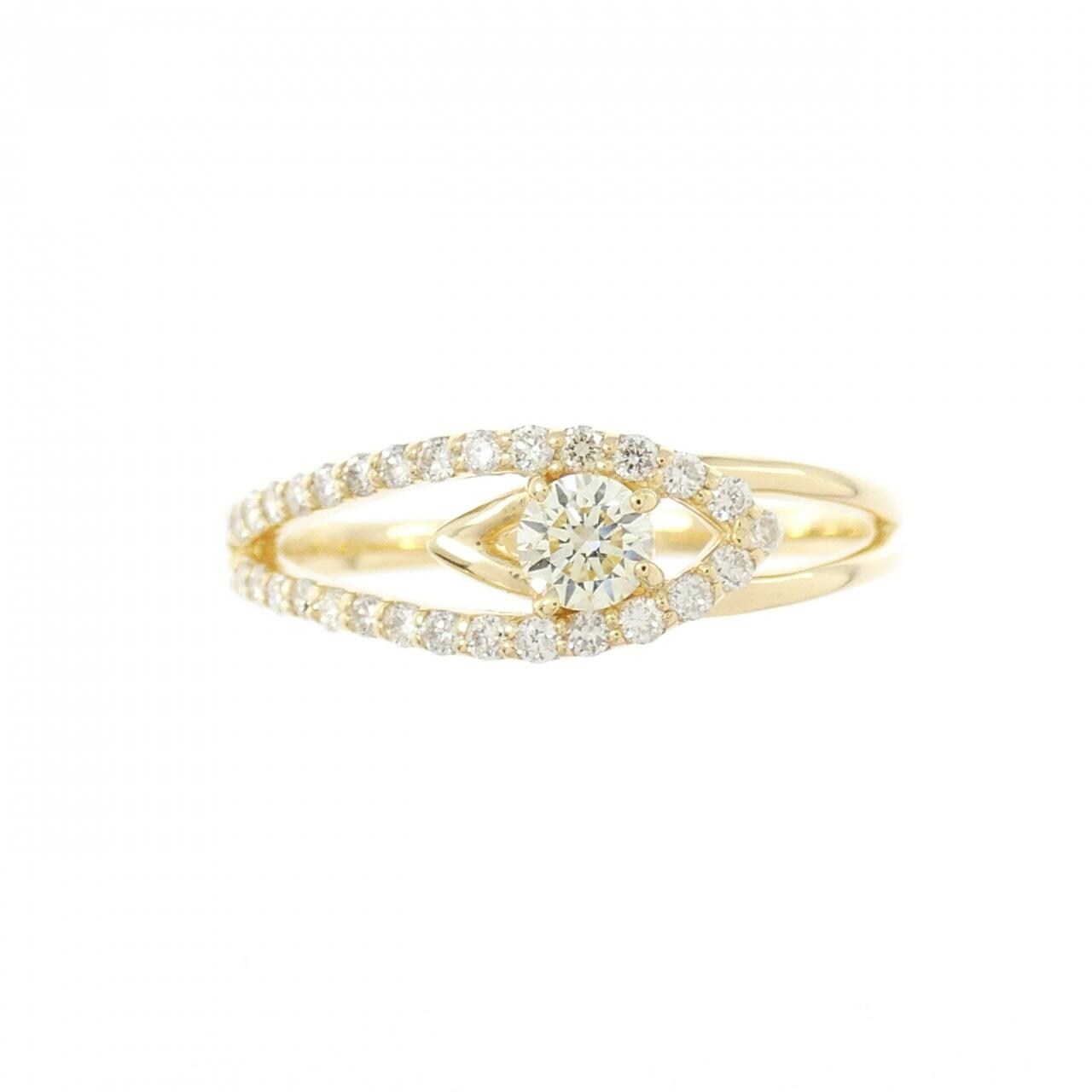 K18YG ダイヤモンド リング 0.130CT