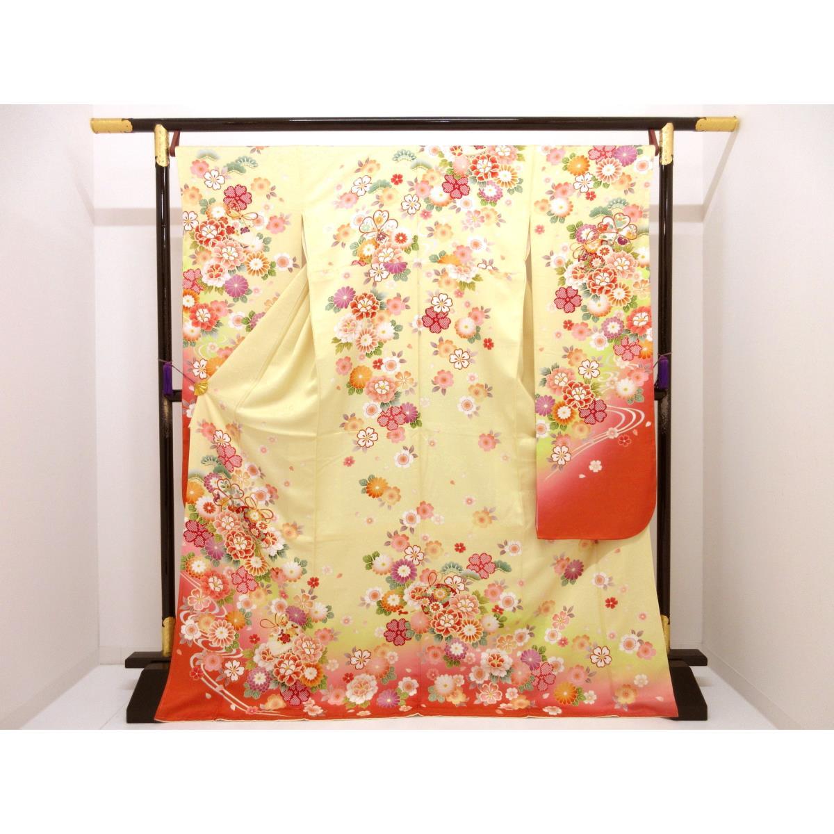【未使用品】振袖　友禅加工