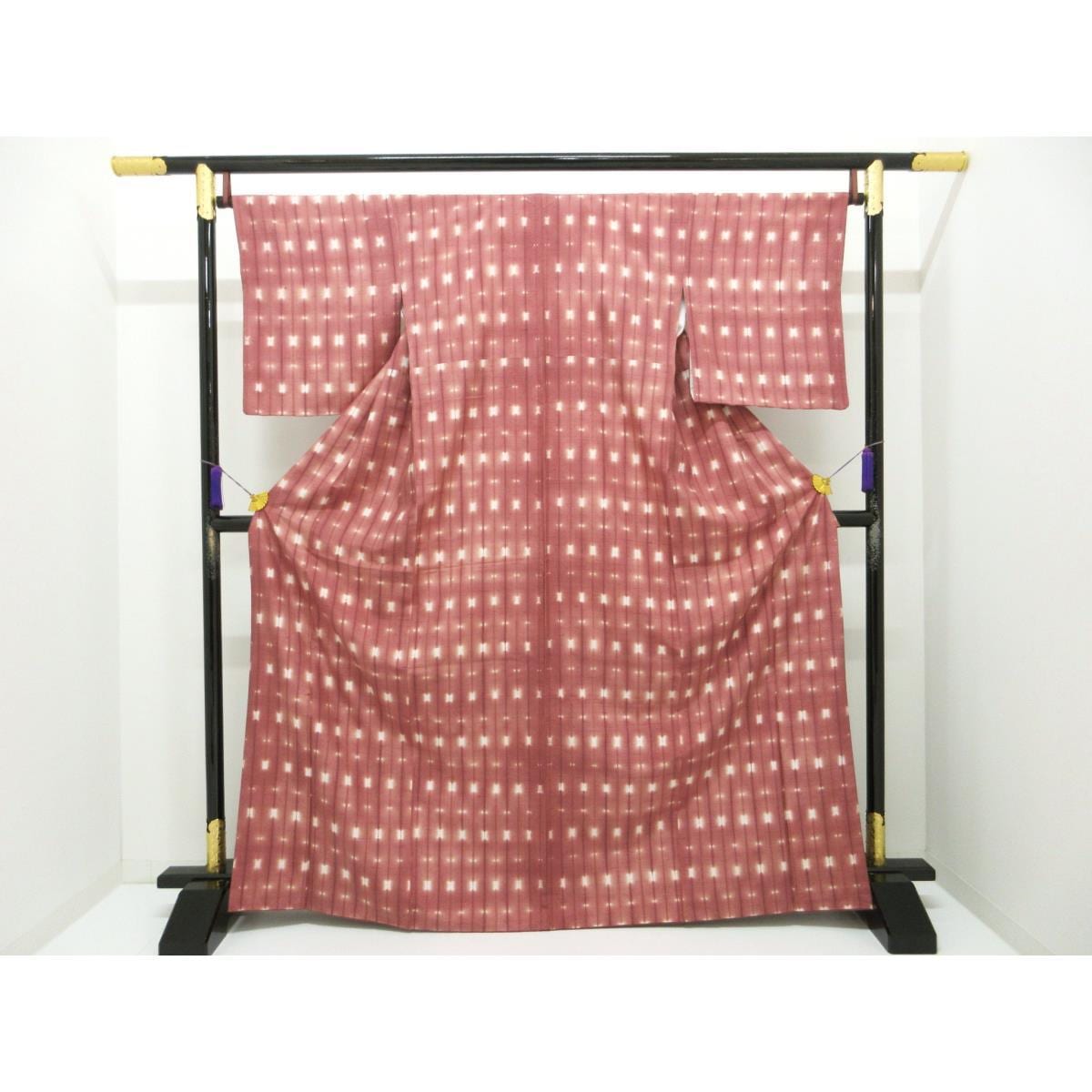 紬　染紬　絞り加工