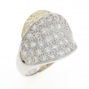 PT900/K18YG パヴェ ダイヤモンド リング 2.15CT