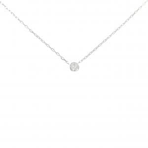 PT900/PT850 ソリティア ダイヤモンド ネックレス 0.10CT