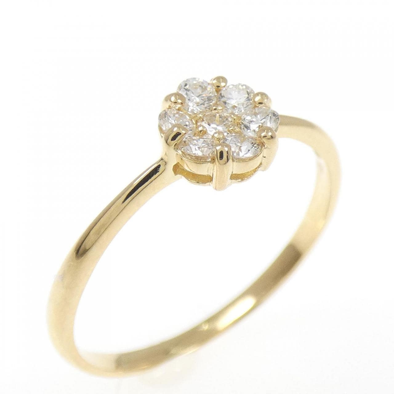 [Remake] K18YG flower Diamond ring 0.20CT