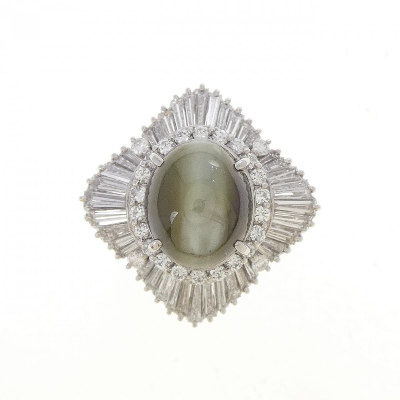 PT900 クリソベリルキャッツアイ リング 7.13CT