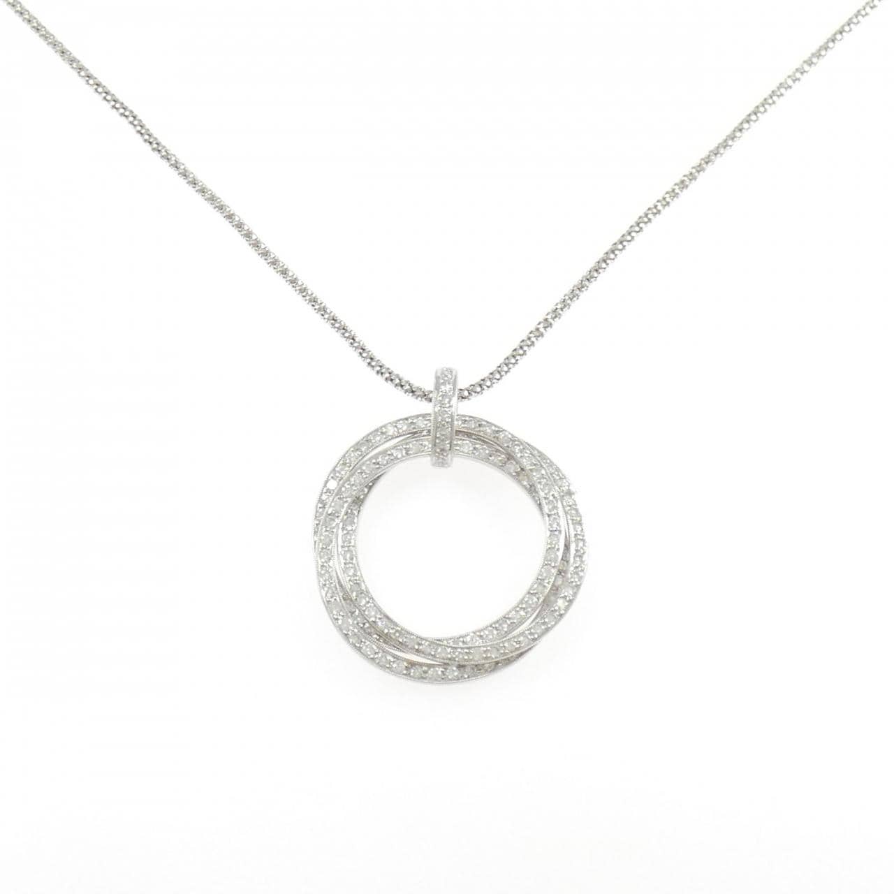 K18WG ダイヤモンド ネックレス 2.05CT