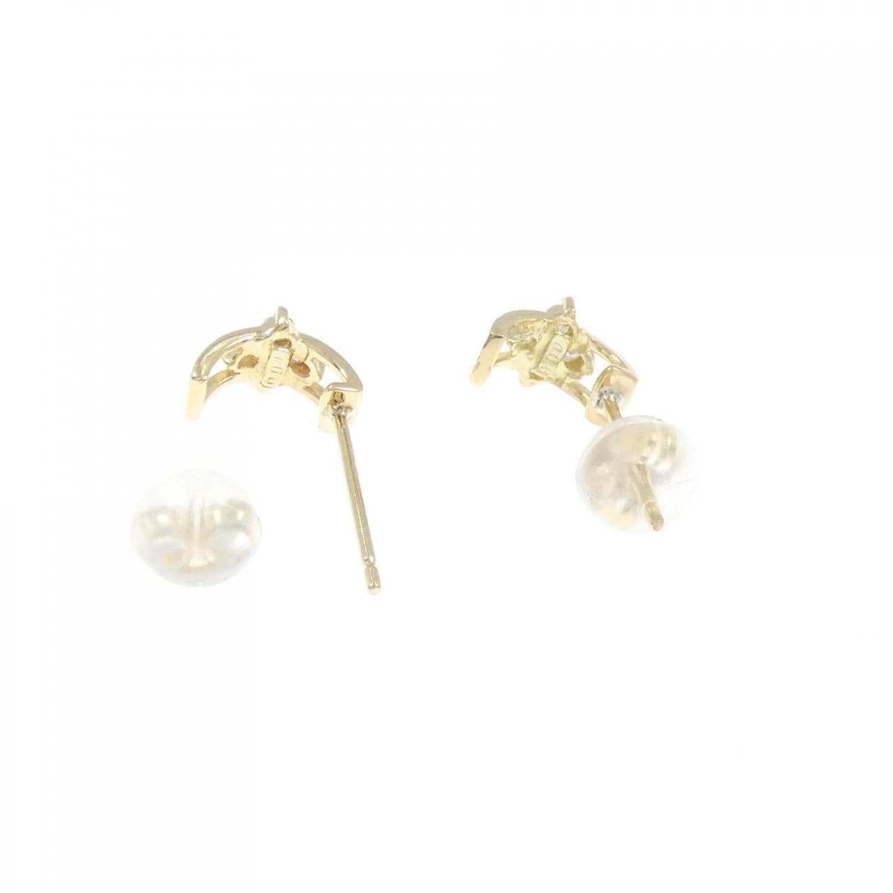 K18YG Diamond earrings 0.12CT