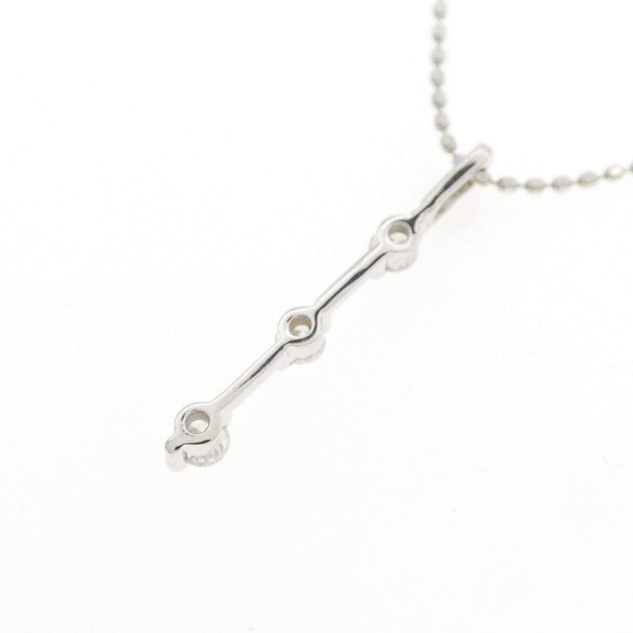 K18WG ダイヤモンド ネックレス 0.15CT