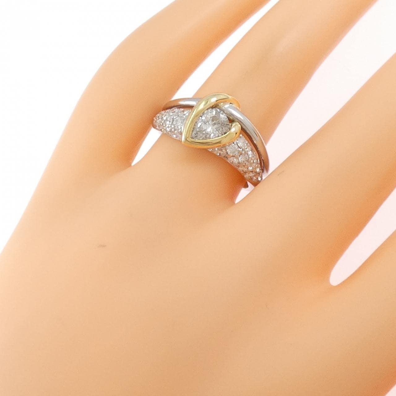 PT900/K18YG ダイヤモンド リング 0.58CT