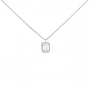 PT ダイヤモンド ネックレス 0.367CT H SI1 エメラルドカット