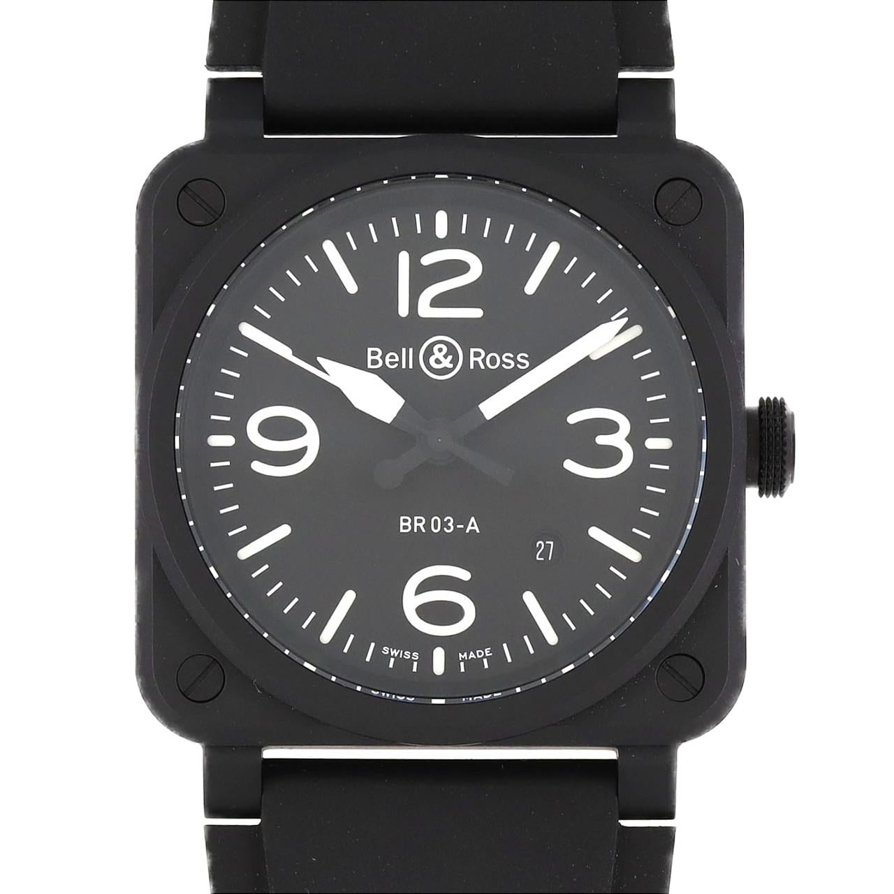 【新品】ベル&ロス BR03ブラックマット BR03A-BL-CE/SRB セラミック 自動巻