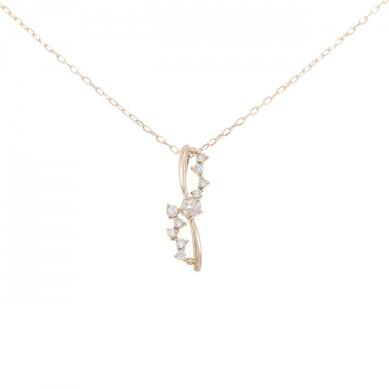 K18PG ダイヤモンド ネックレス 0.20CT
