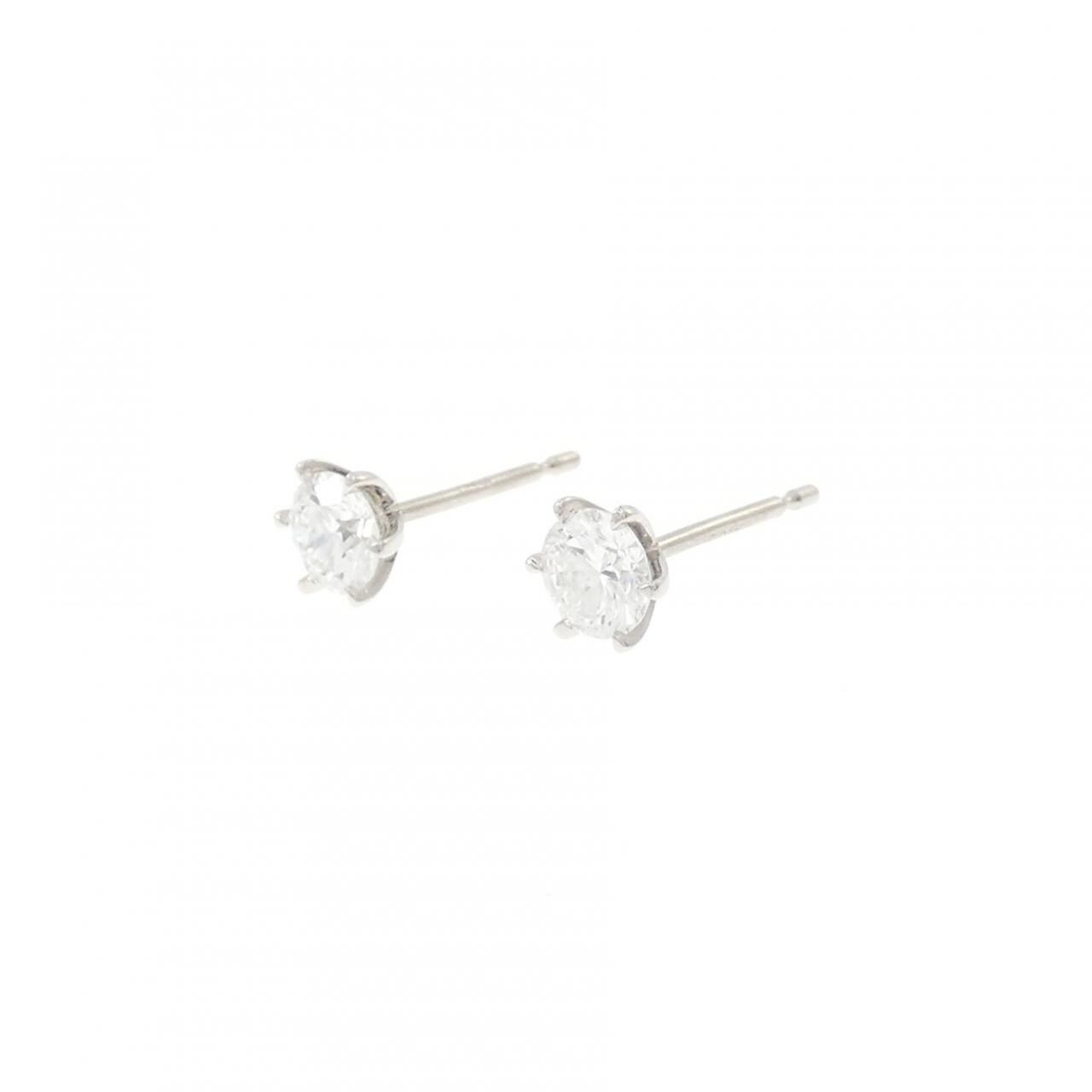【リメイク】PT900/ST ダイヤモンド ピアス 0.314CT 0.326CT E SI1-2 Good
