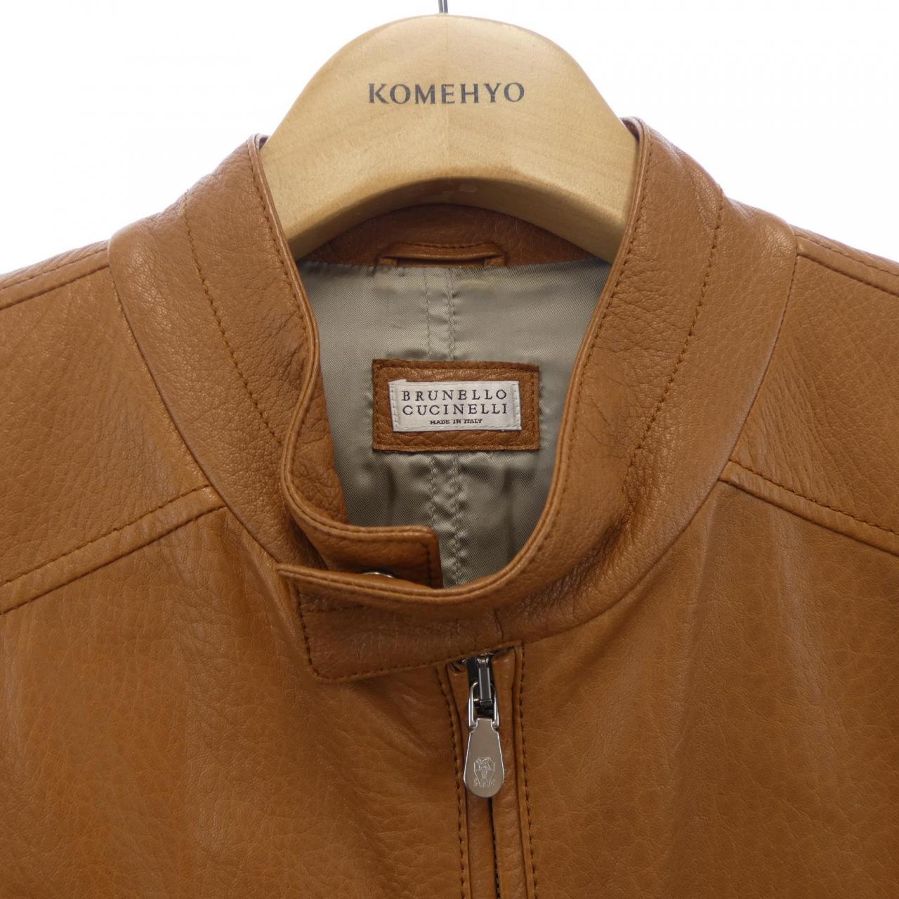 ブルネロクチネリ BRUNELLO CUCINELLI MPNPE1641JAP レザーライダースジャケット