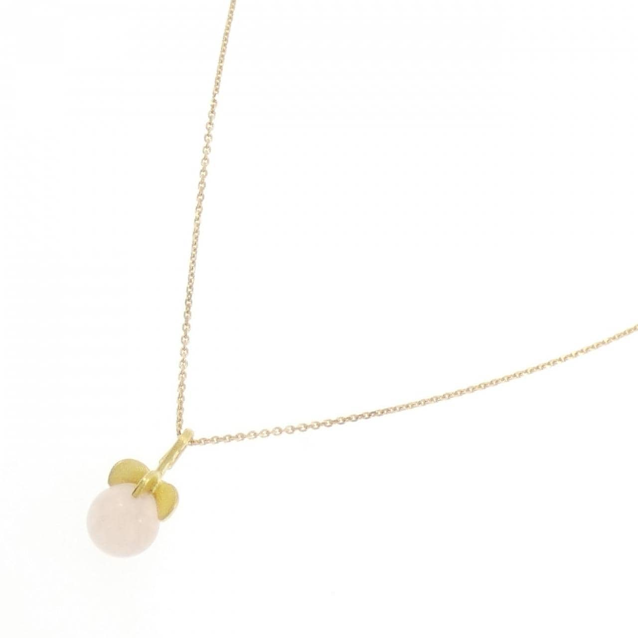 750YG ローズクオーツ ネックレス