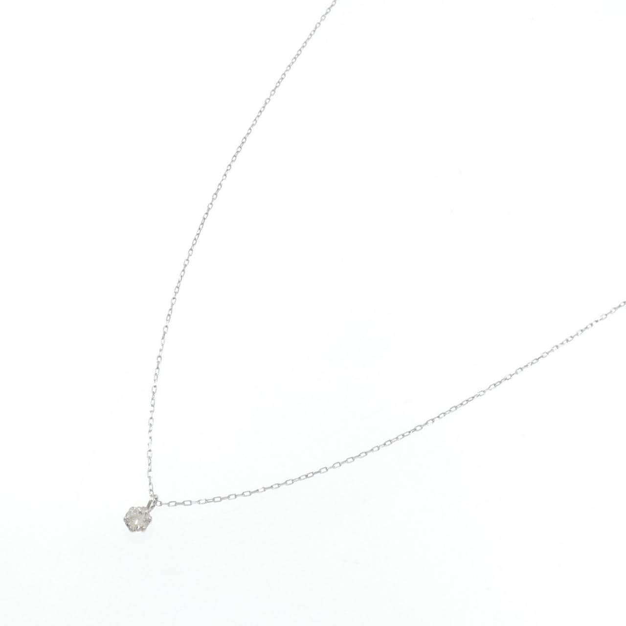 PT900/PT850 ソリティア ダイヤモンド ネックレス 0.07CT