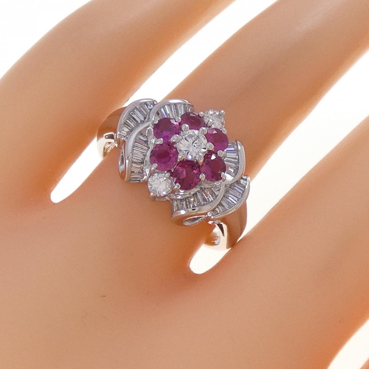 PT900 ルビー リング 0.68CT
