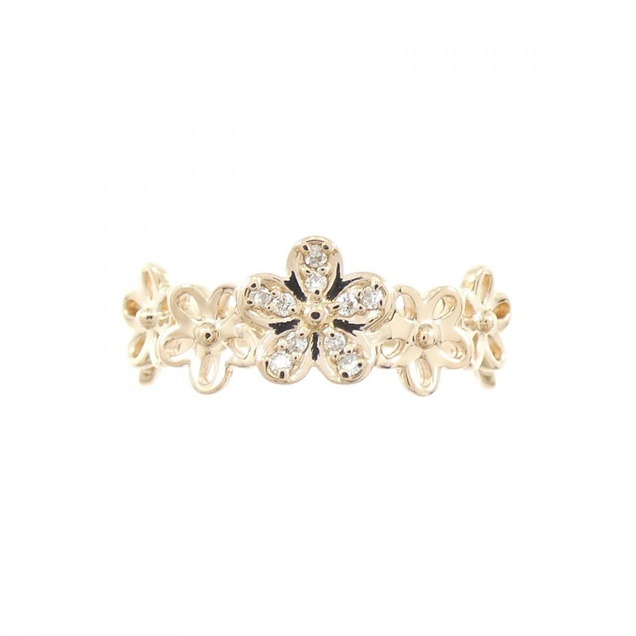 ポンテヴェキオ フラワー リング 0.04CT