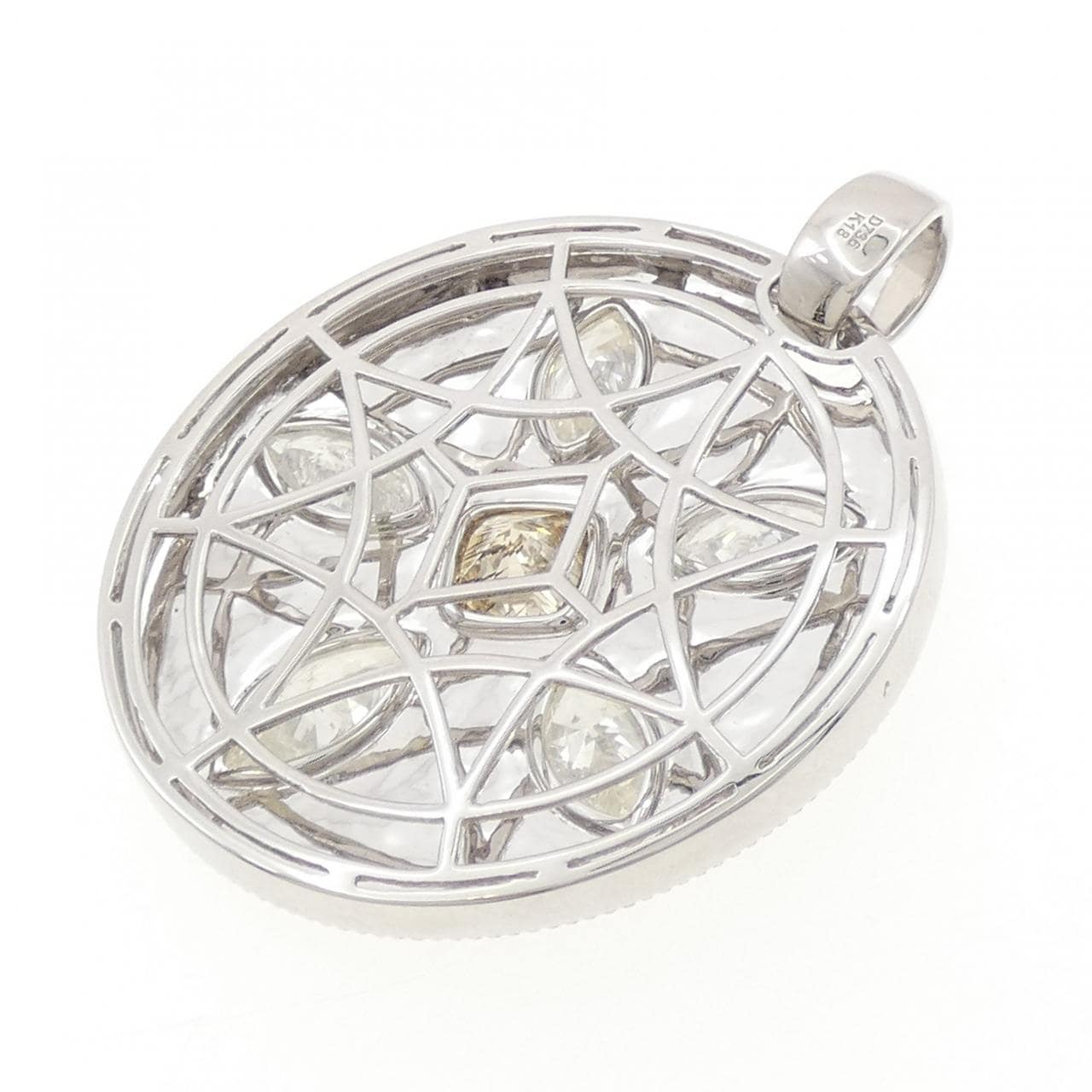 K18WG ダイヤモンド ペンダント 7.36CT