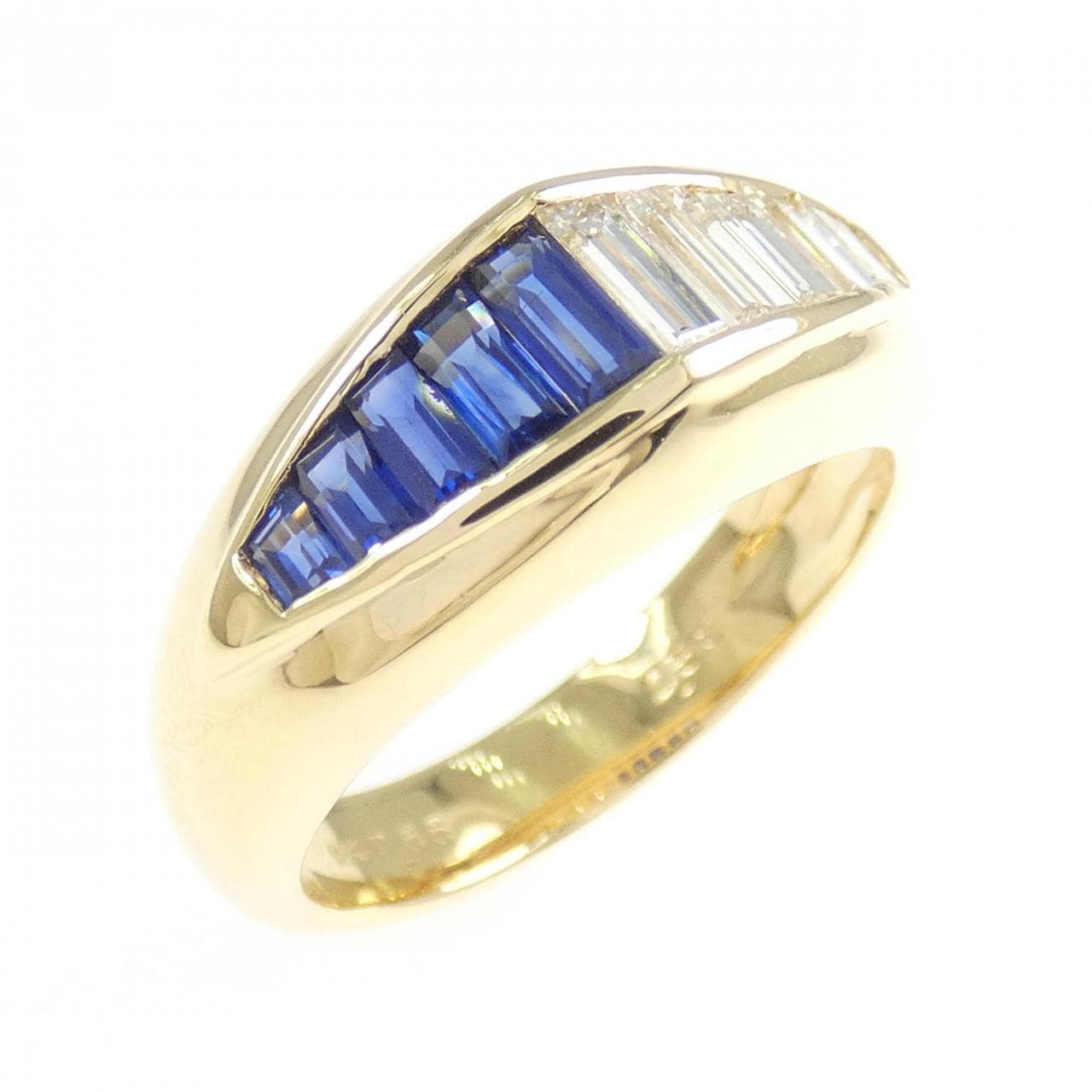 18KYG サファイヤ リング 0.58CT