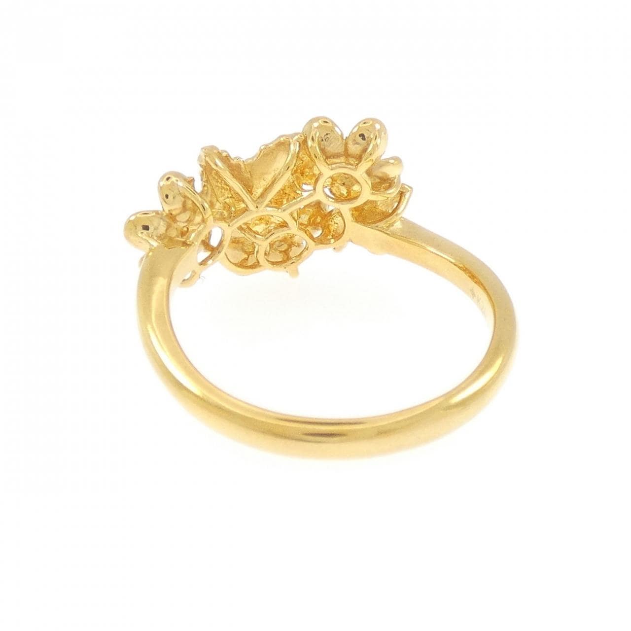 ジーエスティービー フラワー ダイヤモンド リング 0.03CT