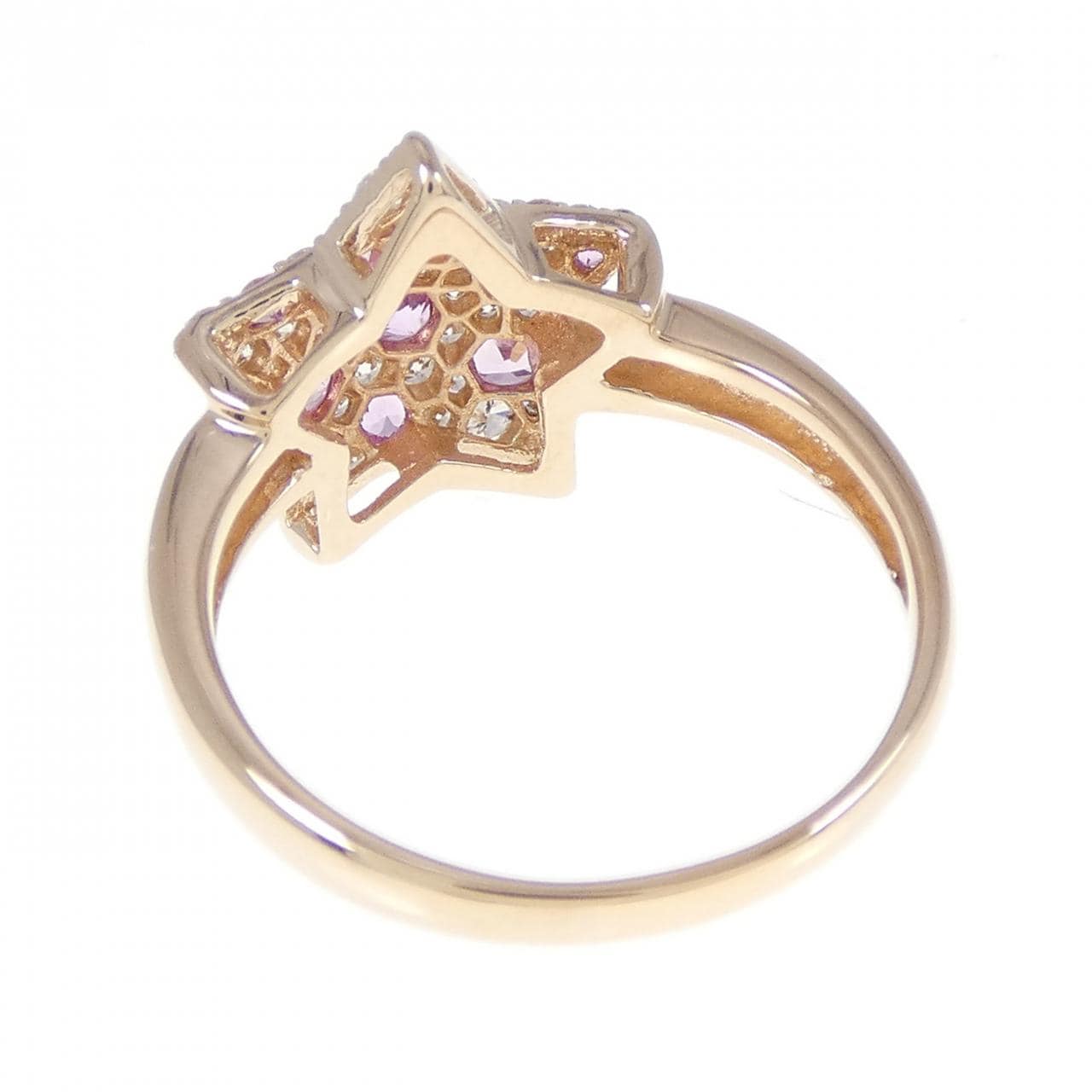 K18PG サファイヤ リング 0.37CT