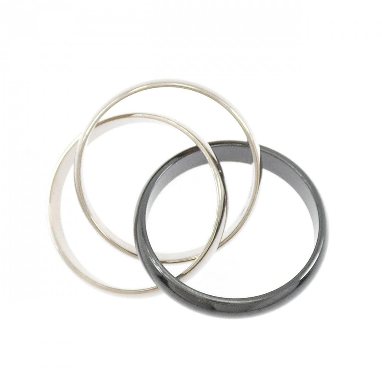 カルティエ トリニティ ブラック&ホワイト リング