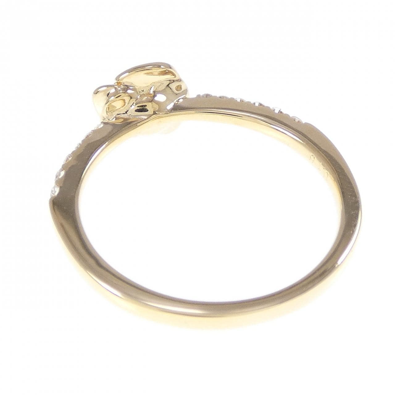 K18YG ローズ ダイヤモンド リング 0.16CT