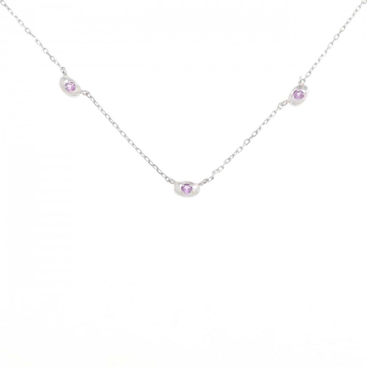 PT850 サファイヤ ネックレス 0.20CT