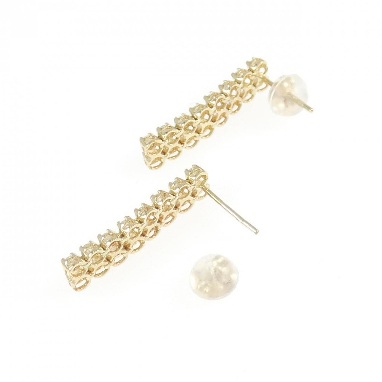 K10YG ダイヤモンド ピアス 0.42CT