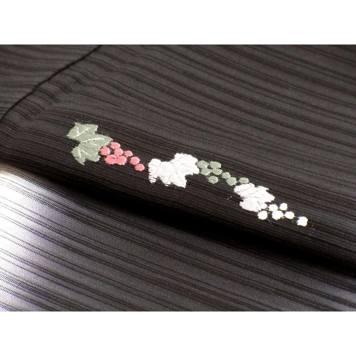 単衣　訪問着　刺繍入り