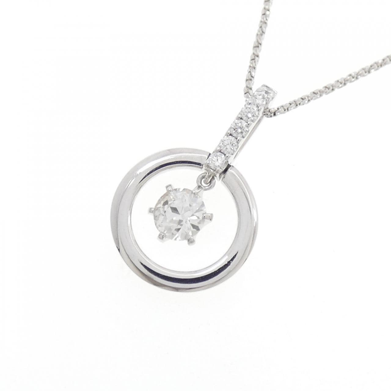 K18WG ダイヤモンド ネックレス 0.320CT
