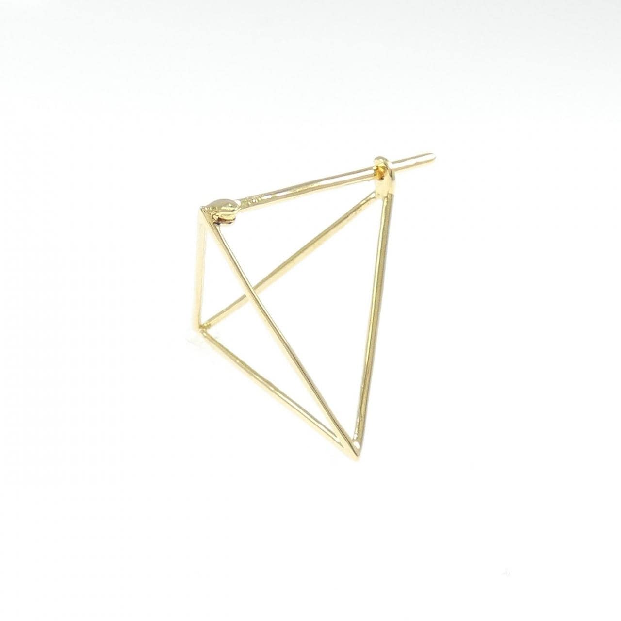 シハラ トライアングル ピース ピアス 片耳