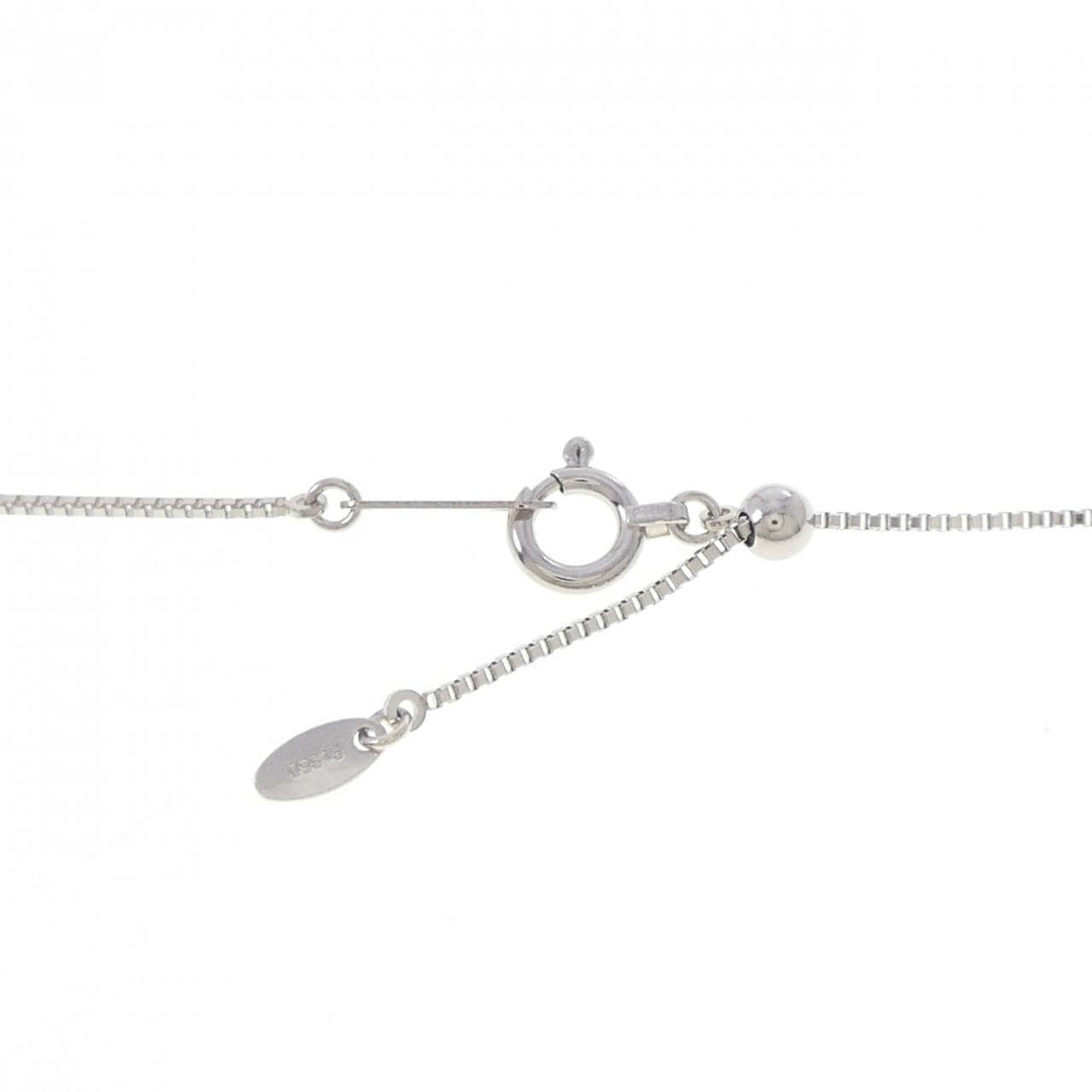 PT900/PT850 スリーストーン ダイヤモンド ネックレス 1.02CT
