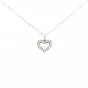 K18WG ハート ダイヤモンド ネックレス 0.20CT