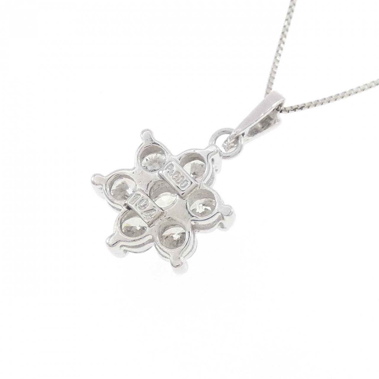 PT900/PT850 フラワー ダイヤモンド ネックレス 1.04CT